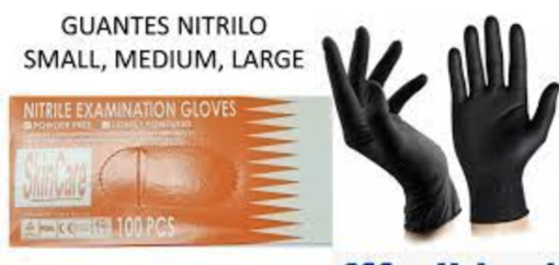 Imagen de GUANTES SKINCARE NITRIL NEGRO "L"S/TALCO